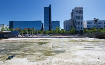 Llac del Parc Catalunya buit